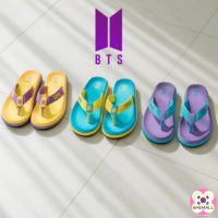 [ขายดี] BTS รองเท้าแตะไอดอล IDOL003 BTS รองเท้าแตะ Flip Flops BTS สินค้า BTS Unisex