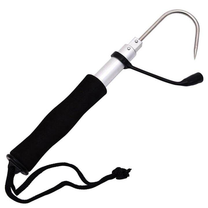 Telescopic Fish Gaff with Stainless Sea Fishing Spear Hook Tackle, Soft ...