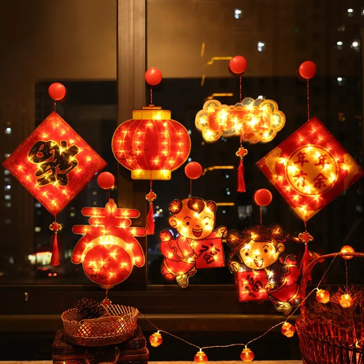 2022 Year Of Year Tiger China New Year Decorations Chinese Lantern Light  Spring Festival USB LED Lantern Gifts|Lanterns| AliExpress | New Year Of  The Tiger Decorative Suction Cup Lamp For Spring, E |