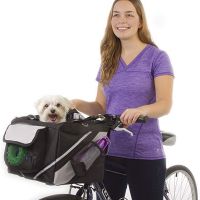 【LZ】✵❦  Pet bicicleta transportadora saco filhote de cachorro cachorro gato pequeno animal de viagem assento da bicicleta para caminhadas ciclismo cesta acessórios