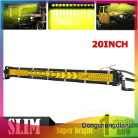 dongchengdianzi สีเหลือง Ultra Slim 20 200W SINGLE ROW LED Work Light Bar Offroad รถบรรทุก Amber