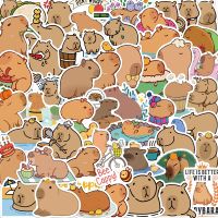 【LZ】✣☾﹍  10/50 pçs gorduroso capybara dos desenhos animados bonito brown animais adesivos scrapbook portátil telefone bagagem diário carro motocicleta adesivo brinquedo do miúdo