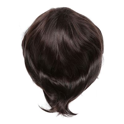 Fashion mens wig short straight high temperature silk Synthetic wig full wigs/artistic men Brown black wigs for men