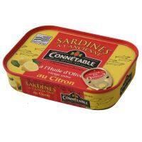 Connetable Sardines in Virgin Olive Oil with Lemon 115g/ปลาซาร์ดีนบรรจุในน้ำมันมะกอกเวอร์จินผสมมะนาว 115g