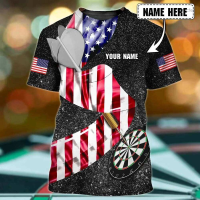 2023 NEW Personalized American Darts Athlete Shirt American Flag Darts Shirt Team Uniform cheap