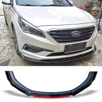 สปอยเลอร์กันชนด้านหน้าสำหรับ Hyundai Sonata 2015-2017พื้นผิวคาร์บอนดีไซน์สีคมชัดแผ่นป้องกันลิปบอดี้ชุดพลั่วคาง