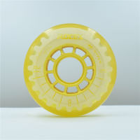 【Special Promotion】【72mm】【80A】【8pcsset】 ROCES kids skating wheel，yellow blue gray and red translucent candy colors slide wheel