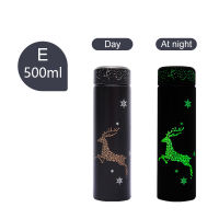 500ml Creative Luminous Thermos Boy Girl Student Kids Personality Star Luminous Water Bottle Gift Stainless Steel Vacuum Flask