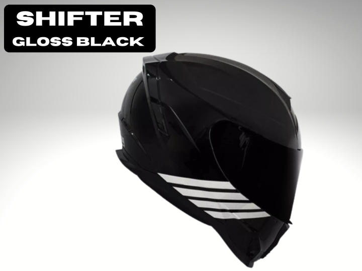 SHIFTER R2 GLOSS BLACK DUAL VISOR FULLFACE HELMET Lazada PH