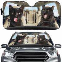 Tup Funny Black Cat Driver Front Windshield Sun ShadeFunny Animal Car Windshield SunshadeAutomotive Cover Keeps Out UV Rays Pr