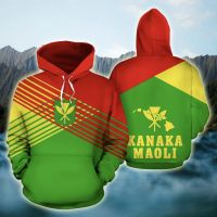 Hawaii Flag and Emblem Pattern Hoodies For Male Loose Mens Fashion Sweatshirts Boy Casual Clothing Oversized Streetwear