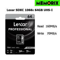 ถูกที่สุด ของแท้ Original 64GB Lexar Professional 1066x SDXC UHS-I Card Silver Series (Read 160 Write 70MB/s)