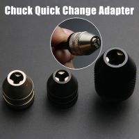 2pcs Keyless Drill Chuck Screwdriver Impact Driver Adaptor 1/4 39; 39; Hex Shank Drill Bit Tool Quick Change Convertor Adapter