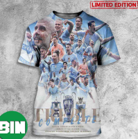 Treble Complete Congratulations Man-City UEFA Champions League 2023 3D men T-Shirt