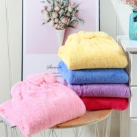 Coral Fleece Bath Skirt Free Shower Cap Soft Absorbent Lint-Free Wearable Bath Towels Women