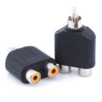 1Pc RCA Y Splitter AV Audio Video Plug Converter 1 Male to 2 Female Adapter Kit