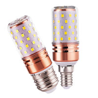 QUKAU 6PCS หลอดไฟ LED สกรู E27 E14 12W หลอดไฟครัวเรือน3สีสลับ