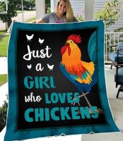 Just a girl who loves chickens Fleece Blanket Gift