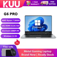 [1 Year Warranty] [Free Gifts] KUU G5 PRO Professional Office Gaming Laptop AMD Ryzen 7 5800H Octa-core 16GB DDR4 RAM 512GB PCIE SSD Type-C Fast Charge Metal Shell Windows 11 Notebook Computer