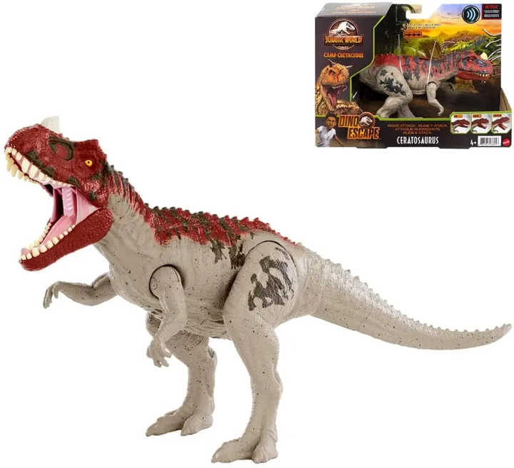 Mattel JURASSIC WORLD Action Figure Ceratosaurus [Overall length: 30 cm ...