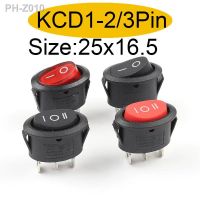 5/10 PCS 2/3 Pin Mini Round Boat Rocker Switch 25x16.5mm SPST ON-ON ON-OFF ON-OFF-ON 6A/250VAC Power Button Switch With Light