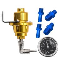 Adjustable Fuel Regulator Fuel Booster Universal Pressure Regulator with Pressure Gauge Car Accessories