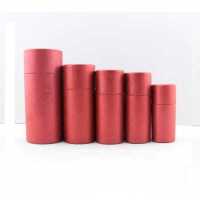 10Pcs Cosmetic Bottle Tea Packaging Kraft Paper Jar Tube Box Cylindrical Hard Cardboard Boxes Essential oils Tube Package