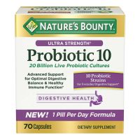 Natures Bounty, Ultra Strength Probiotic 10, 20 Billion Live Cultures, 70 Capsules