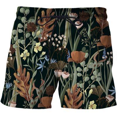 Newest Jungle plant series 3D Print Beach Shorts Mens Casual Board Shorts Fashion Short Pants Male Sportswear Trousers Clothing