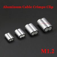 1000pcs 1.2mm M1.2 Aluminum Cable Crimps Sleeve Shape 8 Double Hole Ferrule Crimping Loop Wire Rope Clip Swage Fittings