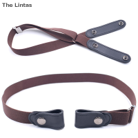 [The Lintas] Unisex หัวเข็มขัดฟรีเข็มขัดยางยืดที่มองไม่เห็นเข็มขัดสำหรับยีนไม่นูนรบกวน