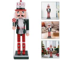 Christmas Nutcracker Figure Soldier Doll Wooden Vintage Puppet Creative Handicrafts Gift Christmas Decorations Home Ornament