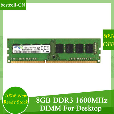 Samsung DDR3หน่วยความจำ Ram 8 GB สำหรับ PC3-12800U DDR3 1600 MHz PC12800 240pin Desktop Non-ECC Memory Ram 8 GB 2Rx8 1.5V