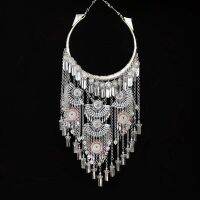 LosoDo Bohemia Tassels necklace pendants Retro Yunnan Ethnic style exaggeration Miao silver accessories Support wholesale