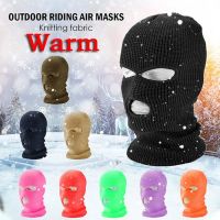 Chloeh Hornbye Shop Fashion 3-Hole Knitted Full Face Cover Ski Mask, Winter Balaclava Warm Knit Full Face Mask for Outdoor Sports