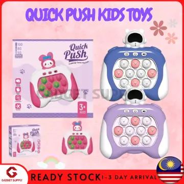 Ready Stock !! Quick Push Game Pop It Electronic Speed Educational Toys  Bubble Fidget Toy Kids Whack-A-Mole Machine 解壓玩具