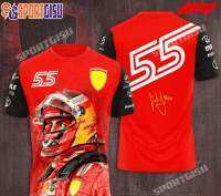 xzx180305  F1  Scuderia Ferrari2023 Signature 3D T-Shirt 60