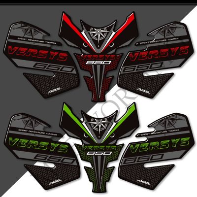 For Kawasaki Versys 650 LT 650LT Stickers Decals Protector Adventure Touring Trunk Luggage Cases Gas Fuel Oil Kit Knee Tank Pad