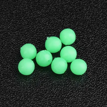 Fishing Beads Glow Green Luminous Lure Oval Rig Balls Sea Set Stoppers
