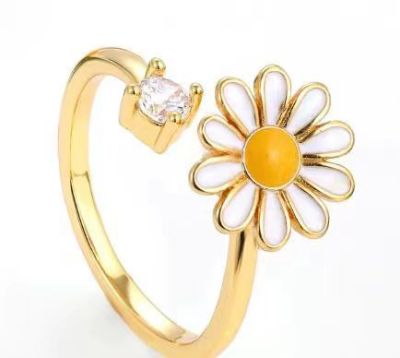 （HOT) แหวนหมุนดอกทานตะวันแบบปรับได้ของ ข้ามพรมแดนผู้ผลิตแหวนดอกทานตะวันขายส่ง