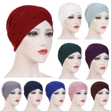 Head Women Ruffle Muslim Hat Scarf Cancer Wrap Turban Cap Hat Baseball Caps  Mens Dodger Gear at  Men's Clothing store