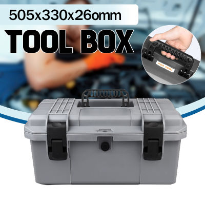 16 " Heavy Duty Tool Box Multi-Purpose Hardware Tools Box Quality Plastic Tool box with Tray for Tools Organizing,Keeping and Carrying