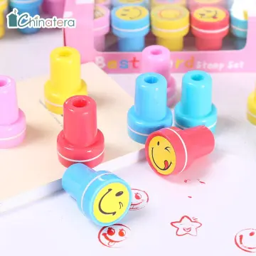 6pcs Ink Pad Rubber Stamp Pad Rainbow Colour Finger Ink Stamps for Kids DIY Making, Size: 72