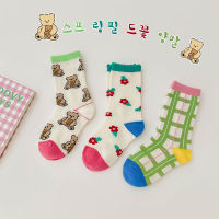 MILANCEL 2022 Spring New Kids Socks Cute Bear Girls Socks Cotton Casual Boys SOcks Fashion Children Socks