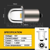 4x 2835 P13.5S ไฟฟ้ากระแสตรง3V 6V PR2ชุดแปลง LED สำหรับโคมไฟไฟจักรยานไฟฉายทำงานหลอดไฟ Maglit อะไหล่4300K