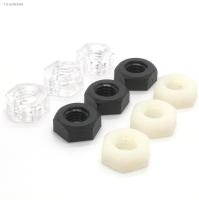 ♞ 10/20/50pcs M2 M3 M4 M5 M6 M8 M10 M12 Black or White Nylon Plastic Insulation Metric Threaded Hex Hexagon Nut For Bolt Screw