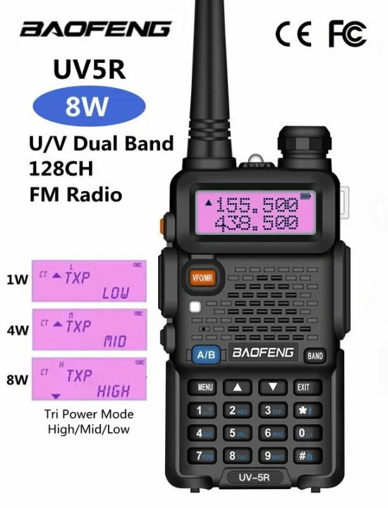 Baofeng 8W UV5R Portable Walkie Talkie Pofung BF UV5R VHF/UHF Dual Band