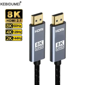 12ft (4m) HDMI 2.1 Cable 8K - Certified Ultra High Speed HDMI Cable 48Gbps  - 8K 60Hz/4K 120Hz HDR10+ eARC - Ultra HD 8K HDMI Cord - Monitor/TV/Display