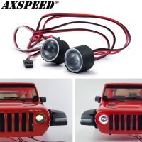 AXSPEED รถ RC ไฟ LED Angel Eyes ไฟหน้า LED 2ดวง22มม. DC 3.7-5โวลต์0.5A สำหรับรถ1/4ตีนตะขาบ RC แกน SCX10 III AXI03007 3006