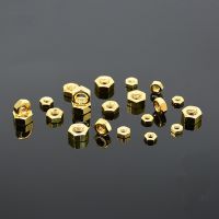 Hex Nuts Titanium Plating Gold Carbon Steel Hexagon Nuts Metric M2 M2.5 M3 M4 M5 M6 Fasteners Hardware Tools 1/5/10/20/50pcs